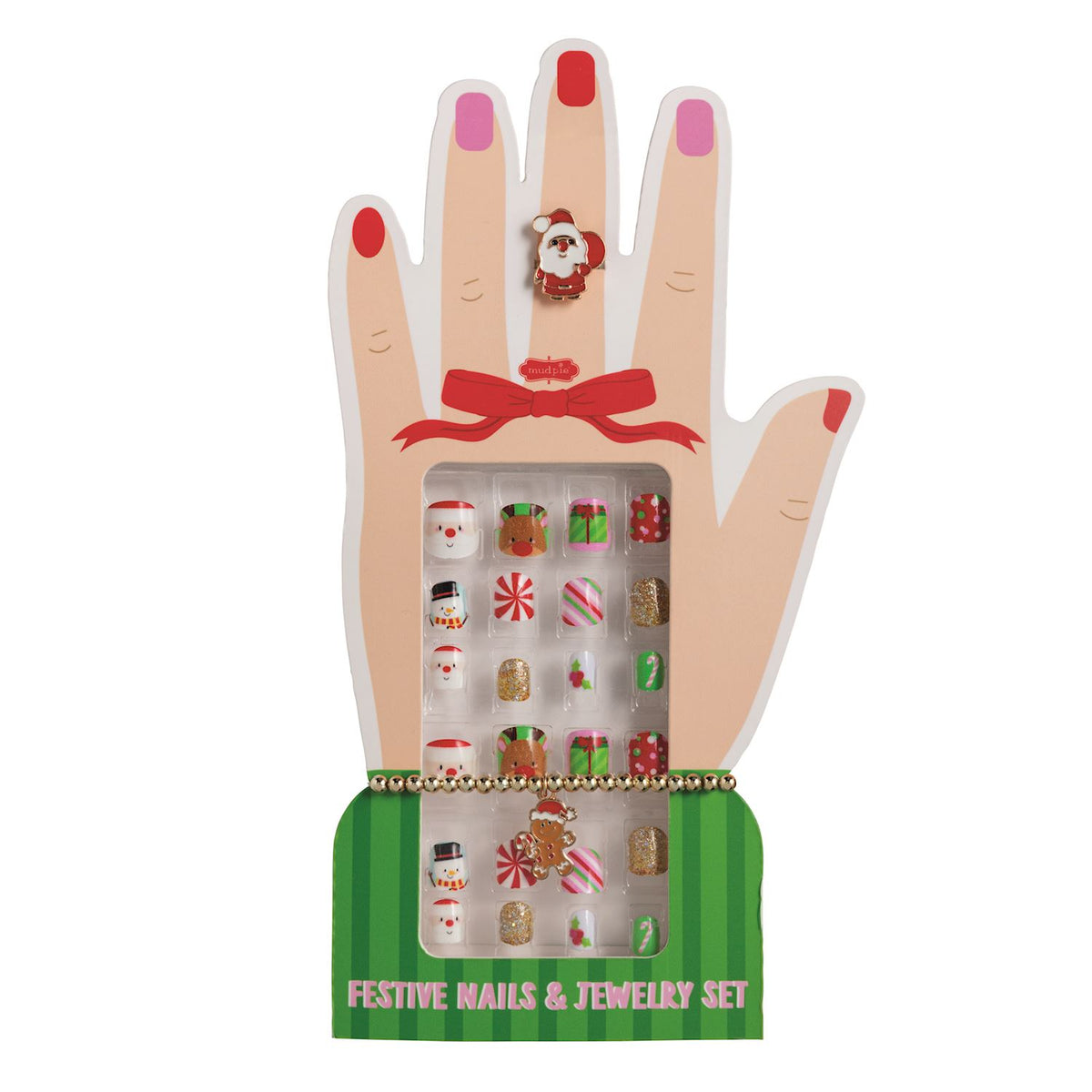 Christmas Nails and Jewelry Set