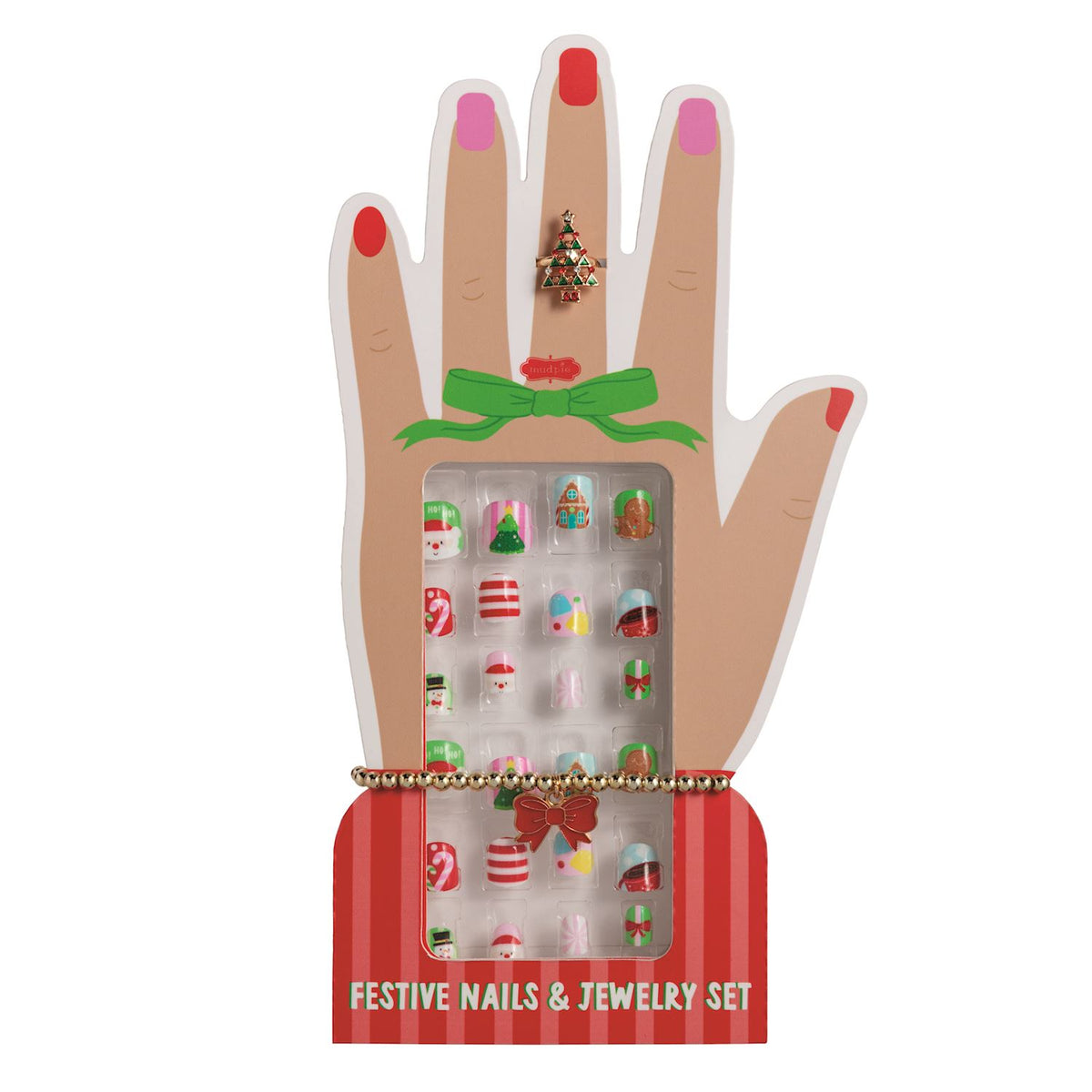 Christmas Nails and Jewelry Set