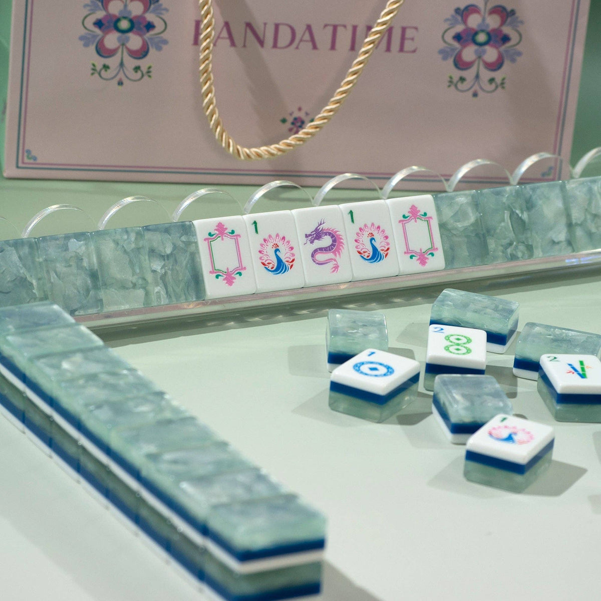 Garden Party Mahjong Set - Moonstone Pearl
