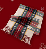 Merry Christmas Plaid Scarf