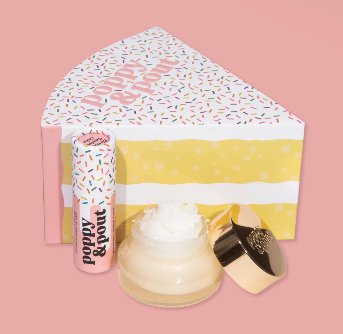 Poppy & Pout Birthday Confetti Cake Gift Set