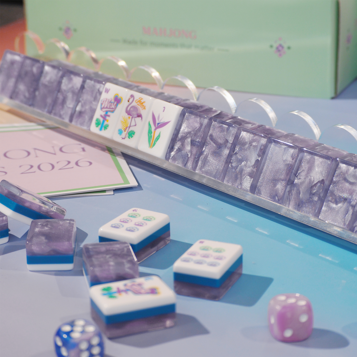 Palm Beach Mahjong Set - Lavender Cloud