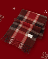Merry Christmas Plaid Scarf