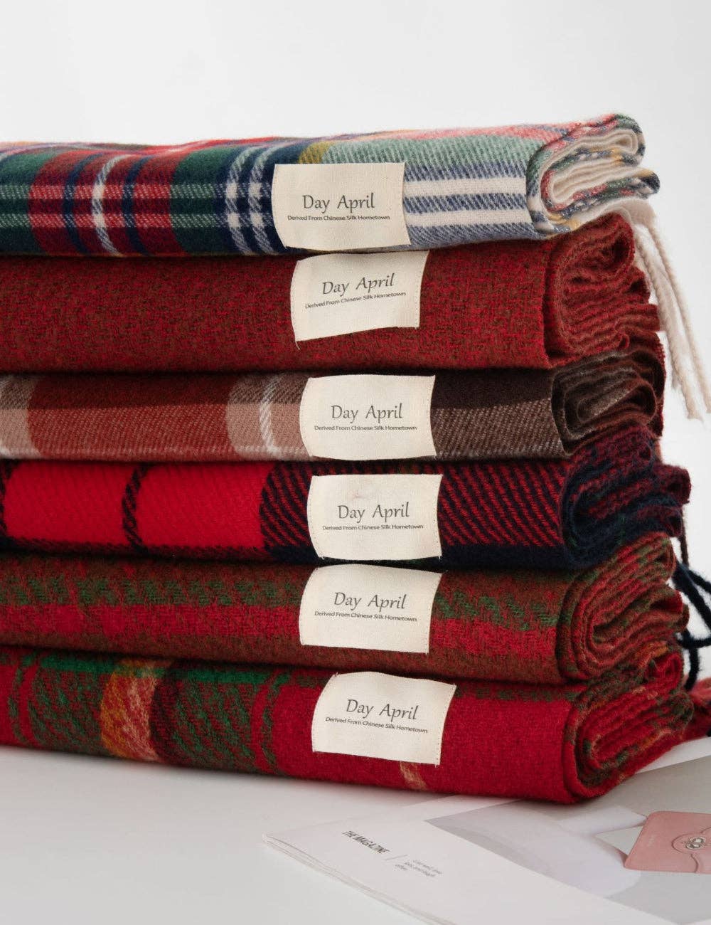 Merry Christmas Plaid Scarf