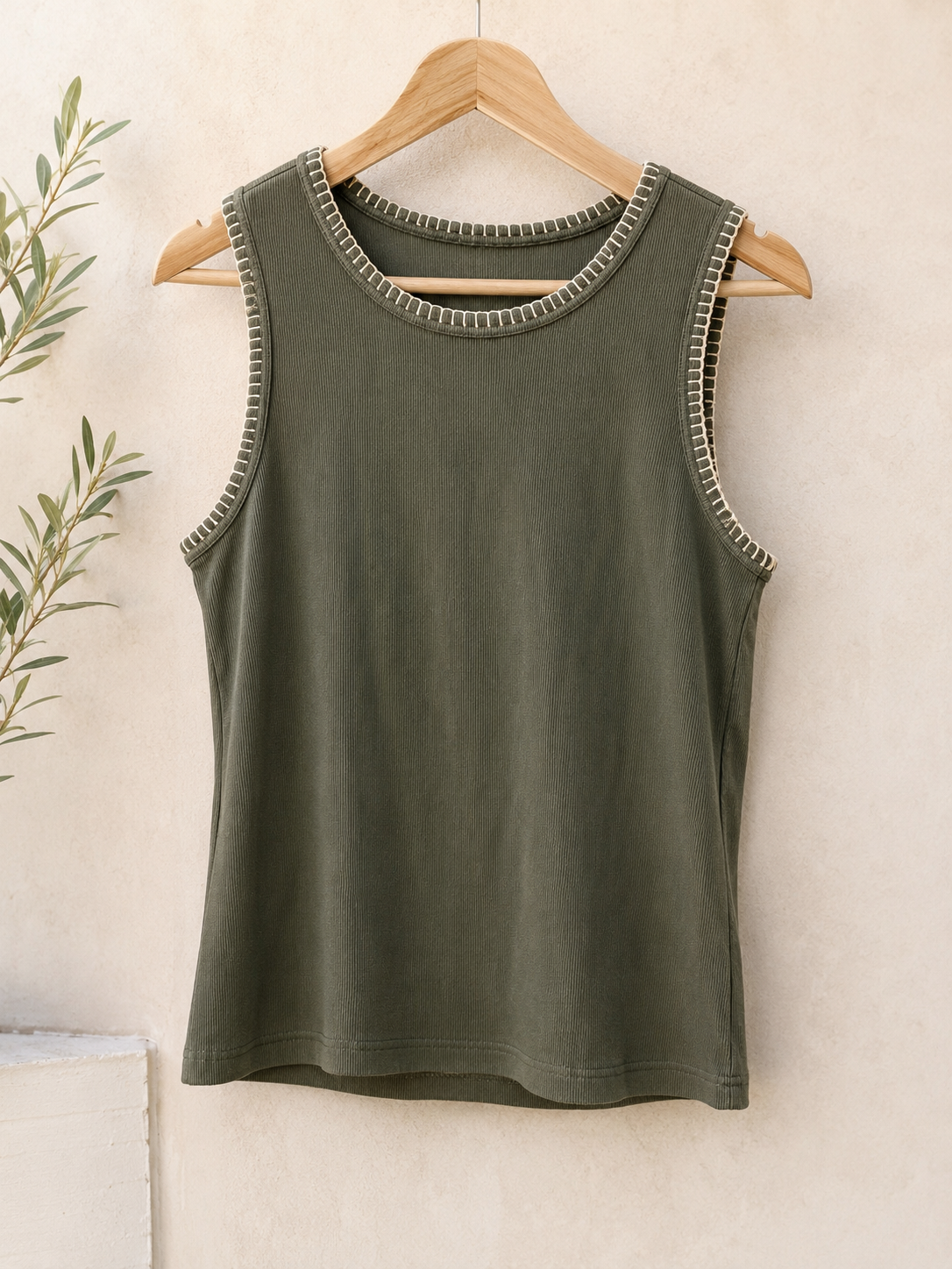 Whipstitch Trim Tank
