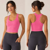 Fitted Cotton Spandex Crop Racerback Tank Top, Everyday Layering Essential