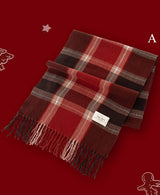 Merry Christmas Plaid Scarf