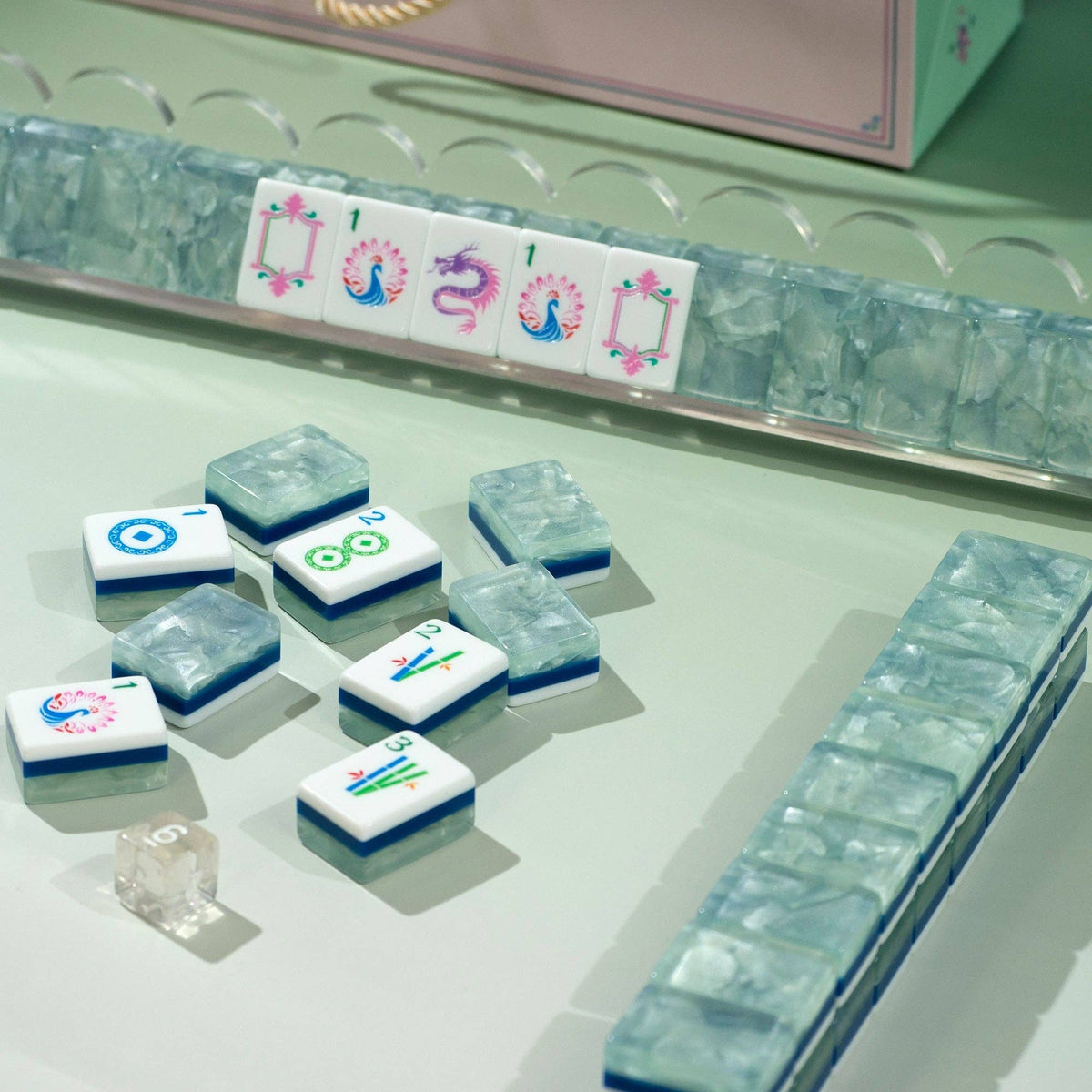 Garden Party Mahjong Set - Moonstone Pearl