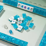 Jade Bloom Mahjong Set - Aqua Lagoon