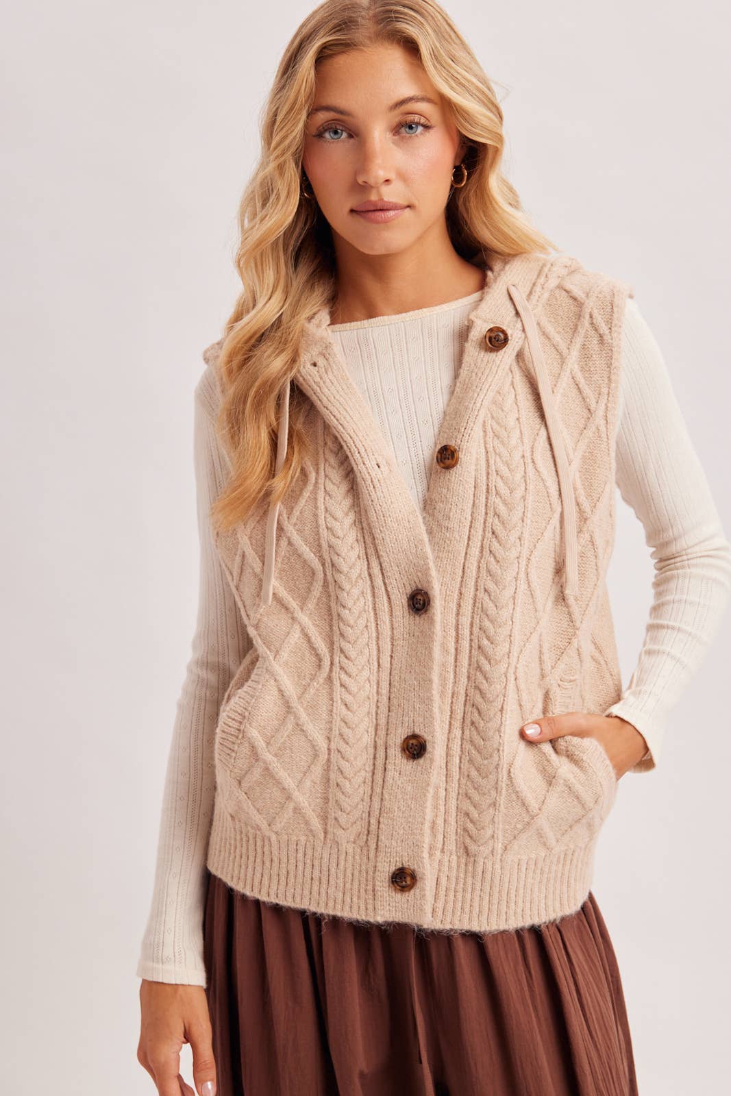 Hooded Sweater Vest