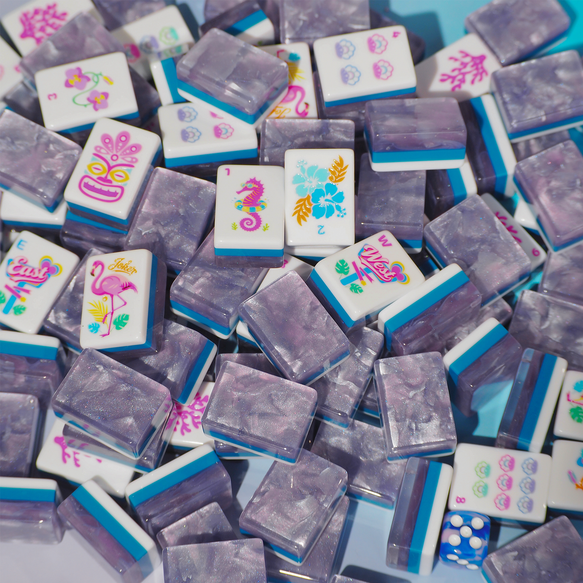 Palm Beach Mahjong Set - Lavender Cloud