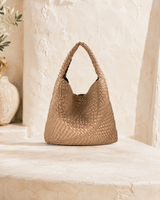 Woven Structured Hobo Bag