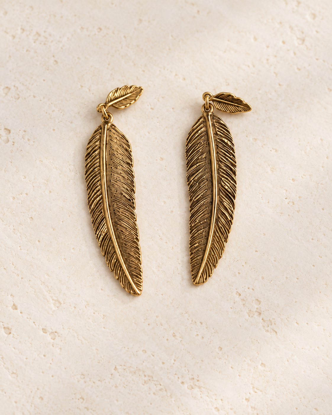 Feathers Drop Earrings