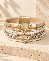 Layered Heart Charm Bracelet