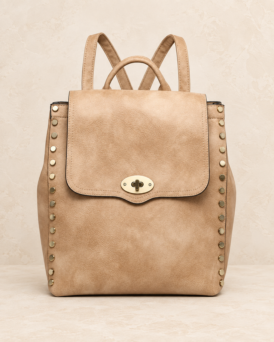 Tan Distressed Backpack