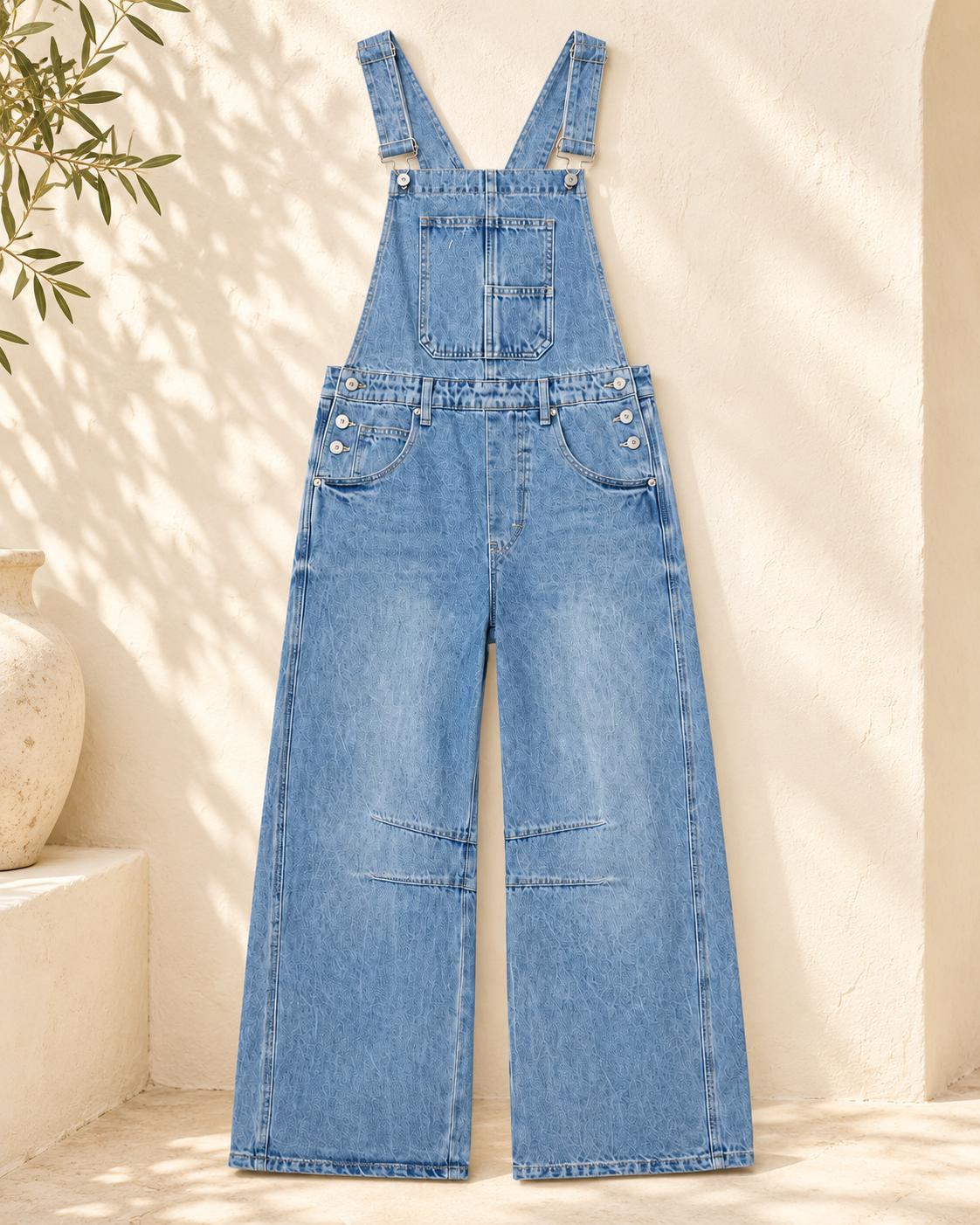 City Streets Barrel Leg Overalls
