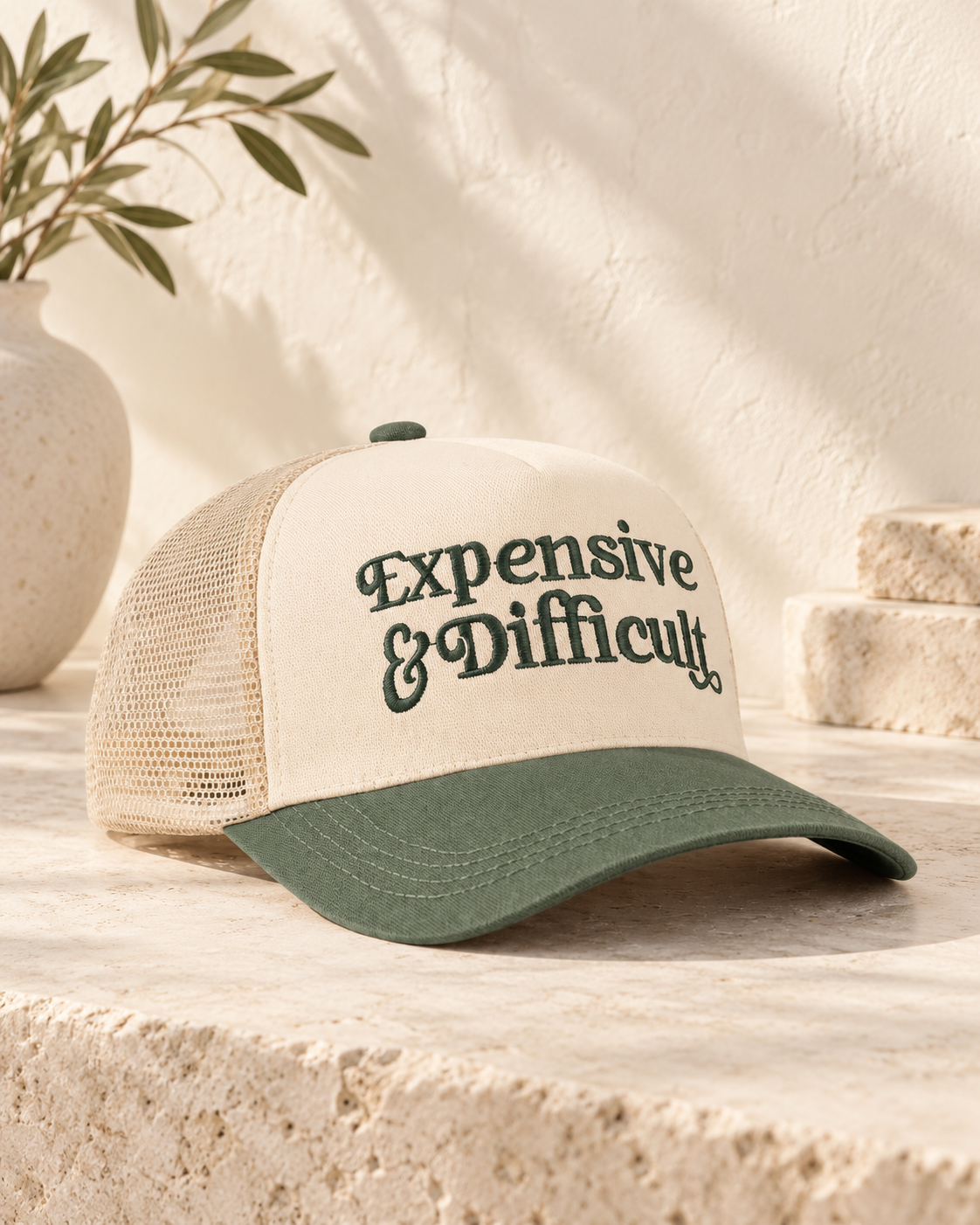 "Expensive & Difficult" Mesh Snapback Hat