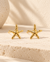 Gold Starfish Studs