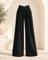 Pleated Wide Leg Palazzo Pants