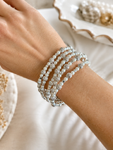 Silver Mix Stretch Bracelet Set