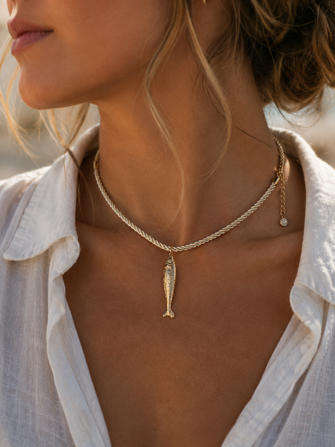 Seaside Fish Pendant Necklace