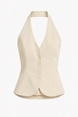 Tan Halter Vest Top
