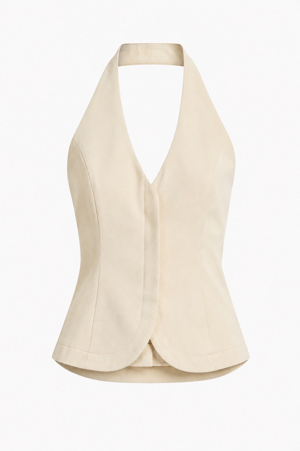 Tan Halter Vest Top