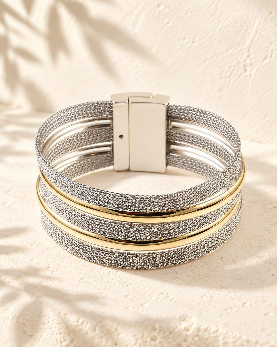 Silver & Gold Mesh Bracelet