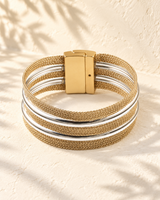 Silver & Gold Mesh Bracelet