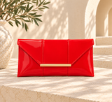 Faux Patent Leather Envelope Candy Clutch