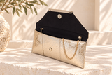 Crushed Metallic Evening Clutch