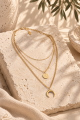 Moon & Star Layered Necklace