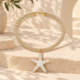 Starfish Pendant Rope Necklace