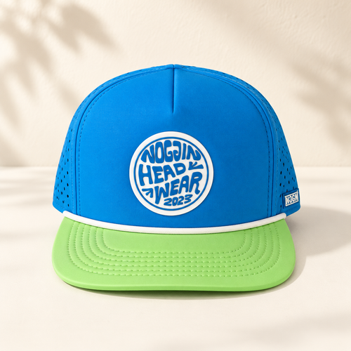 Retro Blue & Lime Kids Hat