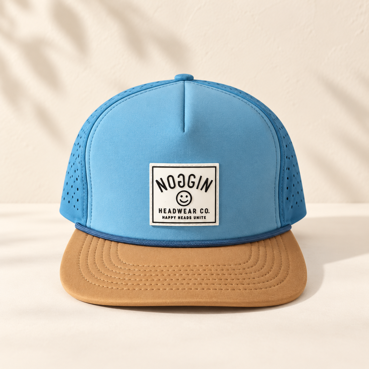 Happy Heads Blue & Camel Kids Hat