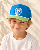 Retro Blue & Lime Kids Hat