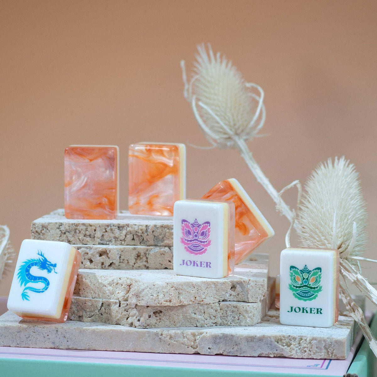 Garden Party Mahjong Set - Coral Glow