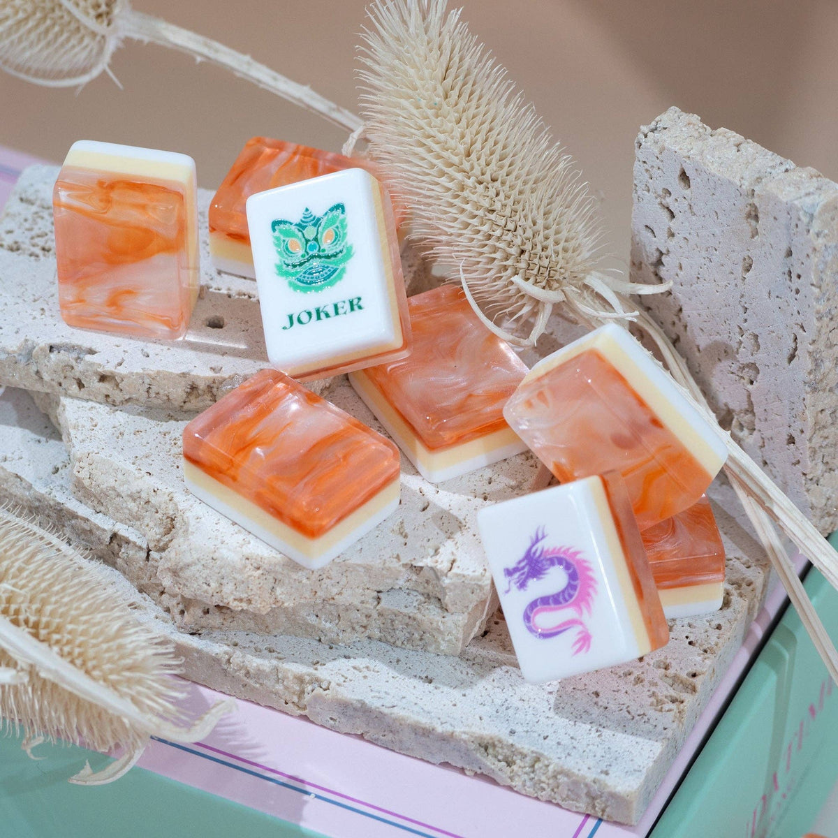 Garden Party Mahjong Set - Coral Glow