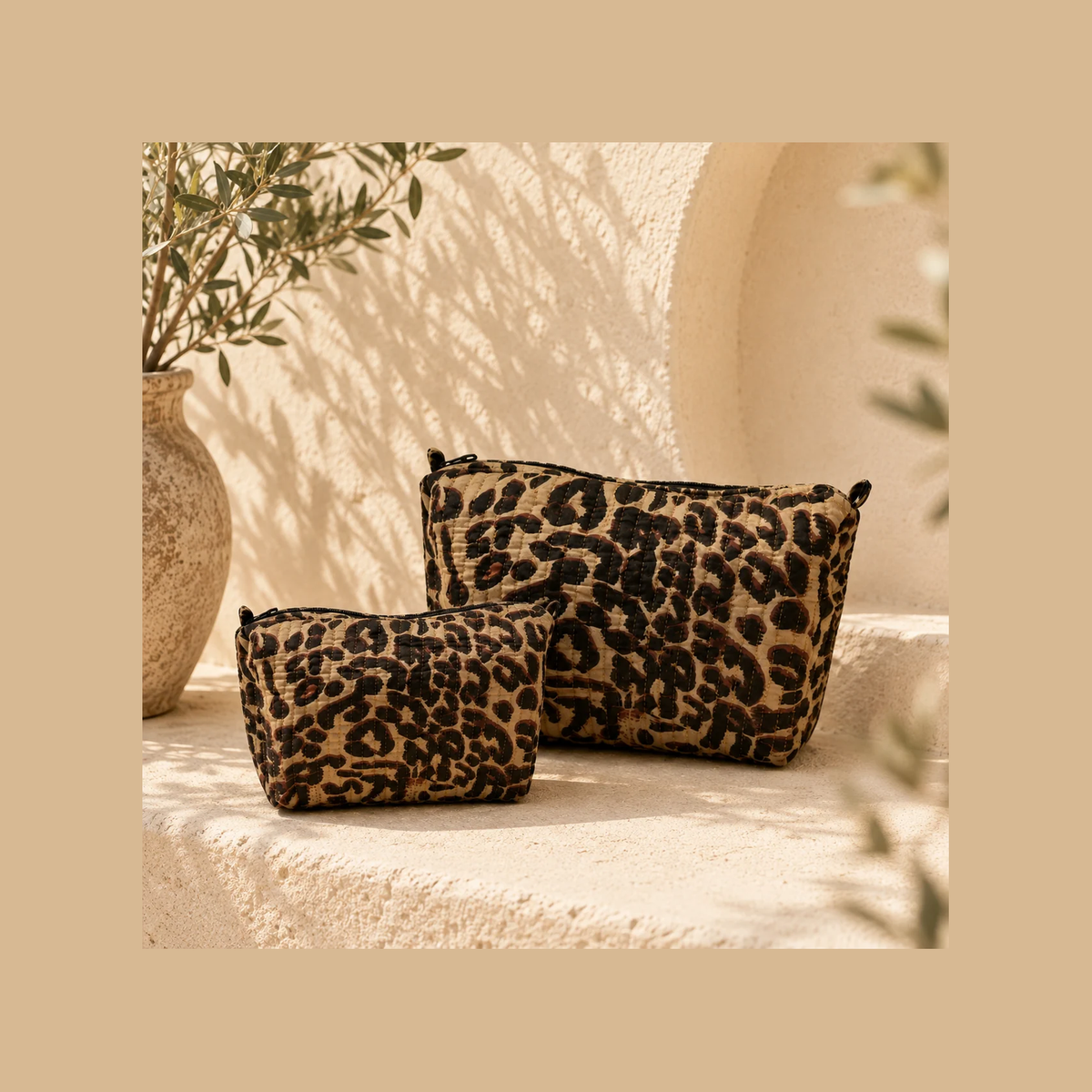 Mother-Daughter Cotton Pouch Set