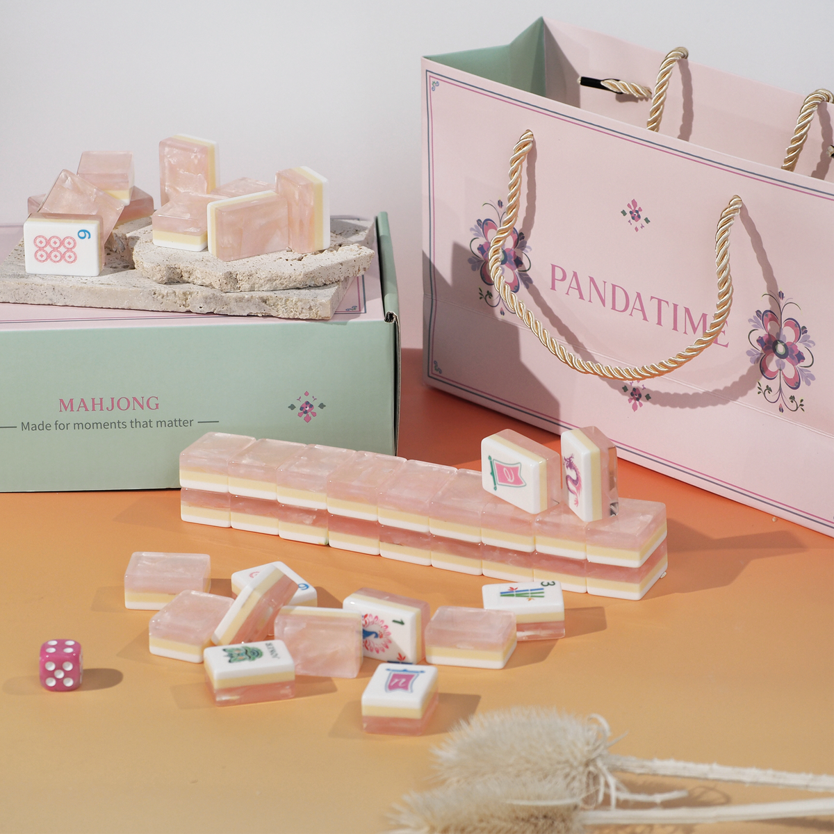 Garden Party Mahjong Set - Blush Pearl