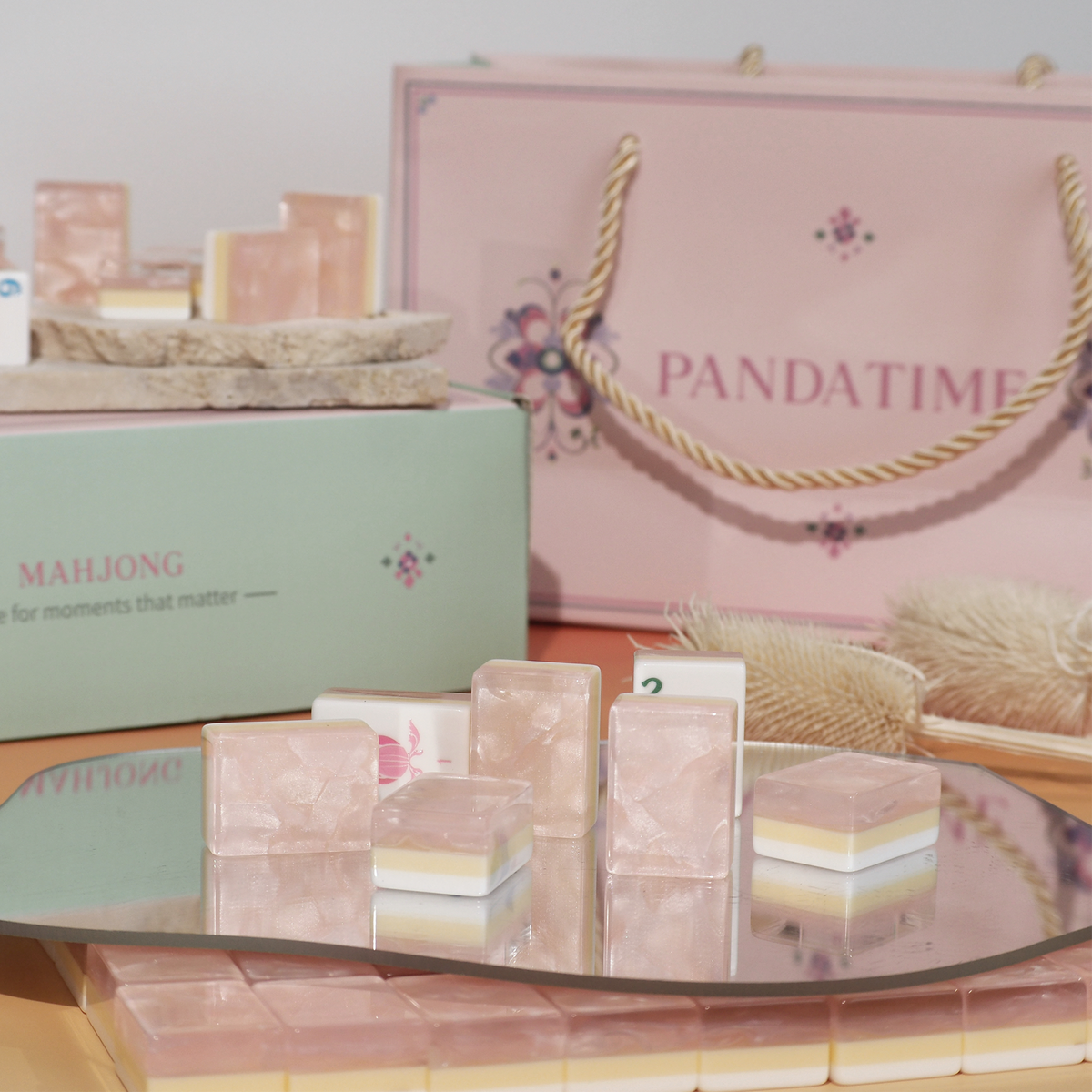 Garden Party Mahjong Set - Blush Pearl