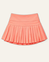 Coral Pleated Skirt
