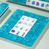 Jade Bloom Mahjong Set - Aqua Lagoon