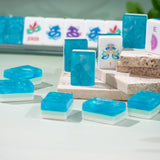 Jade Bloom Mahjong Set - Aqua Lagoon
