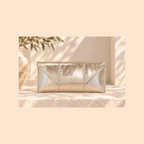 Crushed Metallic Evening Clutch